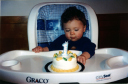jesse with 1st birthday cake
