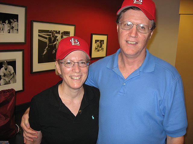 dan sheedy & wife kinda smiling